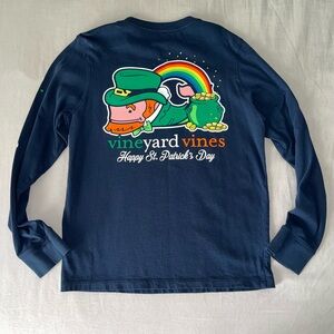 Vineyard Vines Kids Navy St. Patrick's Day Shirt
